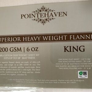 King Flannel Sheet Set - White